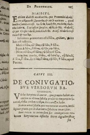 Caput XIII. De Coniugatiobus Verborum Barytonorum.