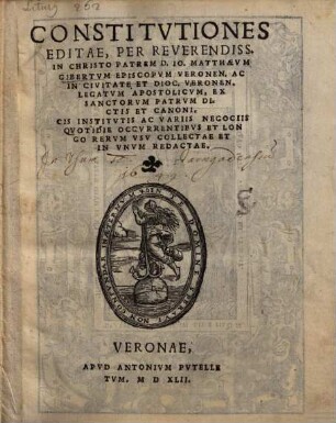 Giberti constitutiones (liturg.) collectae