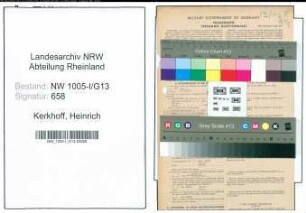 Entnazifizierung Heinrich Kerkhoff , geb. 01.09.1894 (Stadtsekretaer)