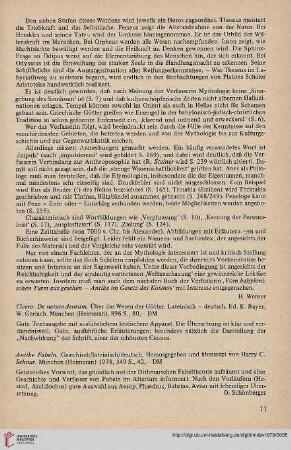 22: [Rezension von: K. Beyer, W. Gerlach (Hrsg.), Cicero, De natura deorum. Über das Wesen der Götter. Lateinisch-deutsch]