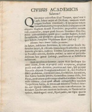 Civibus Academicis Salutem!