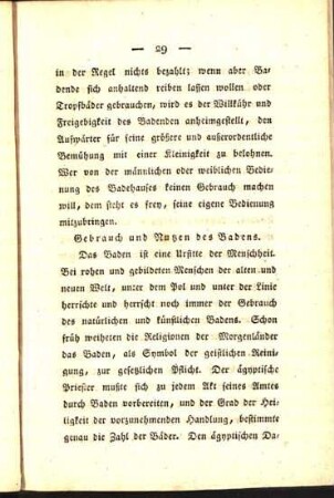 Gebrauch und Nutzen des Badens.