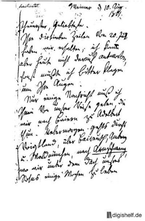 169: Brief von Caroline Herder an Johann Wilhelm Ludwig Gleim : Carolina (genannt Caroline) Maria Herder