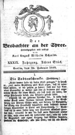 8. Stueck, 24. Februar 1840