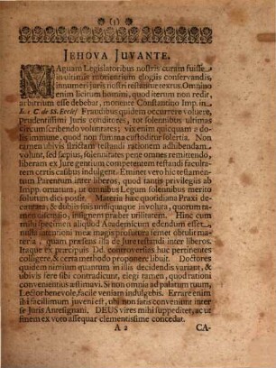 Disputatio Iuridica De Iure Testandi Inter Liberos