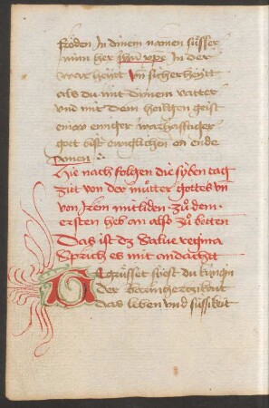 Tagzeiten vom Mitleiden Mariens