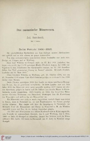 21: Das nassauische Münzwesen