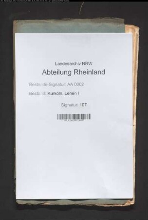 Lehnprotokolle des Erzstifts Köln