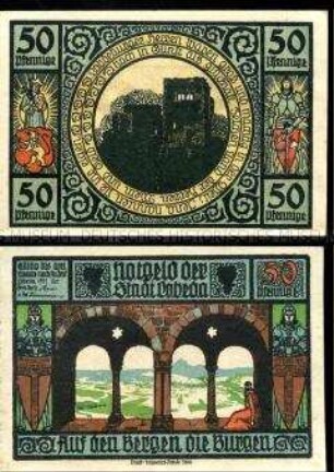 Lobeda 50 Pfennig, Notgeldserie