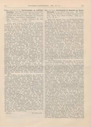301 [Rezension] Kraus, Franz Xaver, Rael-Encyklopädie der christlichen Alterthümer. 1. u. 2. Lfg