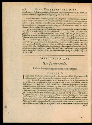 Disputatio XXI. De Iureiurando.