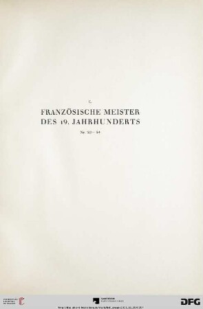 C. Französische Meister des 19. Jahrhunderts (Nr. 32-54)