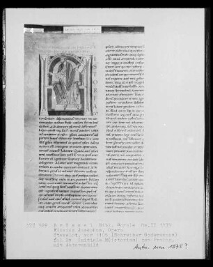 Ms II 1179, Flavius Josephus, Opera; fol. 2v: Initiale H zum Prolog mit Autorenbildnis