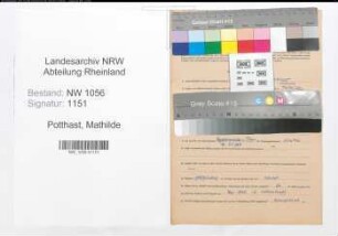Entnazifizierung Mathilde Potthast , geb. 09.03.1907 (Lehrerin)