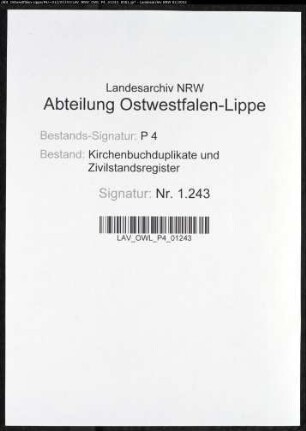 Kirchenbuchduplikat der evangelisch-reformierten Landgemeinde Iserlohn (GHT 1861). (Gemeinde: Iserlohn, evangelisch-reformierte Landgemeinde)
