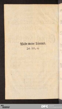 [Bibelzitat: Joh. XXI, 15.]