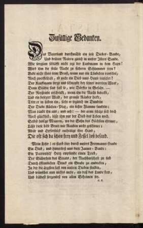 Zufällige Gedanken.