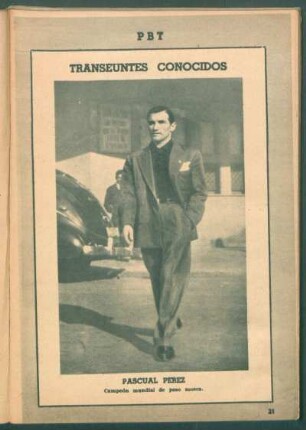 Pascual Perez, campeón mundial de peso mosca - [Fotografía] : Transeúntes conocidos