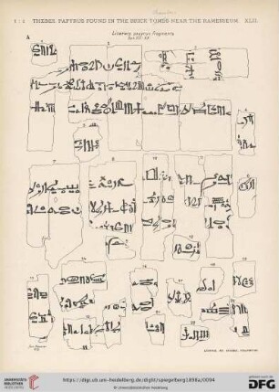 Literary papyrus fragments