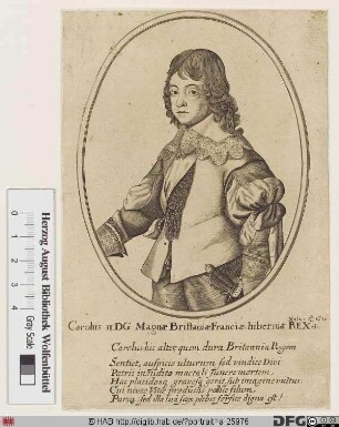 Bildnis Karl (Charles) II. (Stuart), König von England u. Schottland (reg. 1660-85)