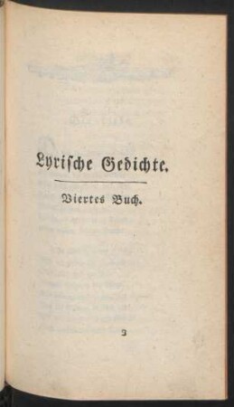 Lyrische Gedichte. Viertes Buch.