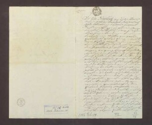Erbbestandsbrief über das zur Pflege Schönau gehörige große Münch- und Teidinger Hofgut zu Edingen.