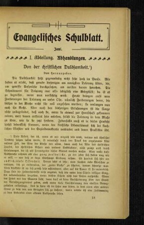 Von der christlichen Duldsamkeit