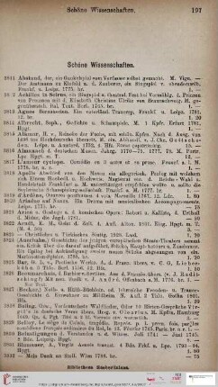 Schöne Wissenschaften (Nr. 3811 - 4191)