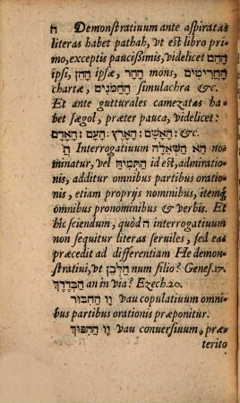 [...] Grammatices Ebraicae Sanctae Lingvae ... Pars : Svccincta & perspicua breuitate conscripta, in vsum illorum, qui ex fontibus haurire volunt sacrorum Bibliorum, cognitionem, 2