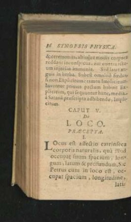 Caput V. De Loco.