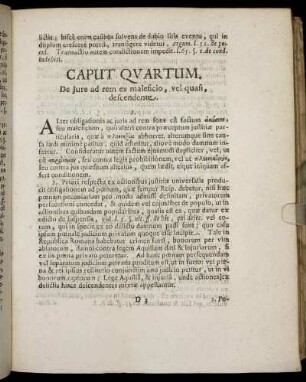 Caput Quartum. De Iure ad rem ex maleficio, vel quasi, descendente.