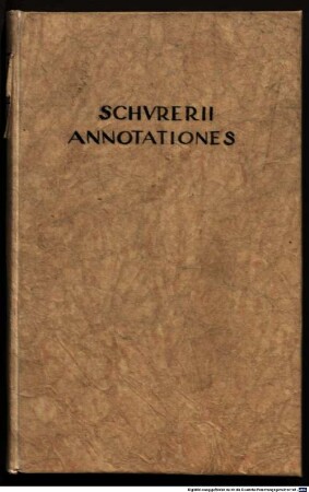 M. Ambrosii Schurerii Annotationes in M. Tulli Ciceronis Dialogum de senectute