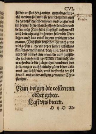 CVIr-CXIr, Collecten oder gebete