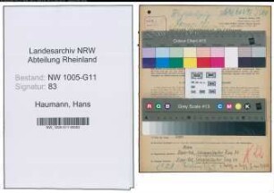Entnazifizierung Hans Haumann , geb. 01.02.1900 (Autoschlosser)