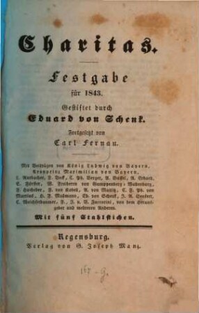 Charitas : Festgabe für .... 1843