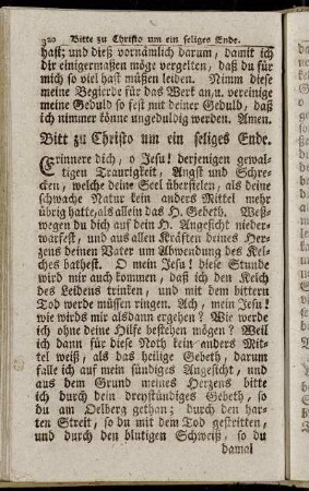 Bitt zu Christo um ein seliges Ende