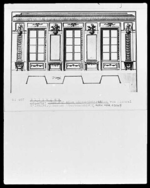 Entwurf für eine Wanddekoration im Ehemaligen Deutschordensschloss in Ellingen (Kreis Weißenburg-Gunzenhausen)