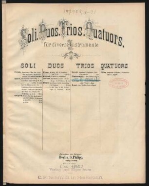 No. 2: 2 Trios f. Oboe, Fagott u. Violoncello