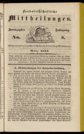 Zwanzigster Jahrgang. No. 3.
