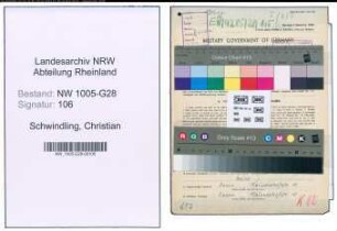 Entnazifizierung Christian Schwindling , geb. 24.07.1896 (Postinspektor)