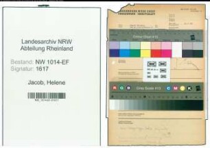 Entnazifizierung Helene Jacob , geb. 00.00.0000 ()