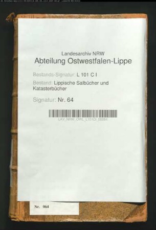 Meßbuch des Fleckens Lage von 1771