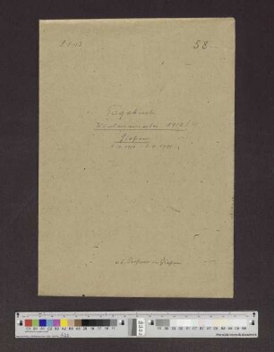 Band 58: Wintersemester 1910/1911, Gießen