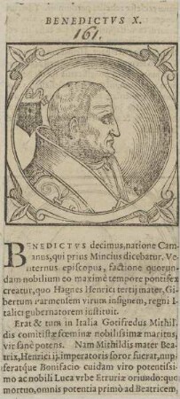 Bildnis von Papst Benedictus X.