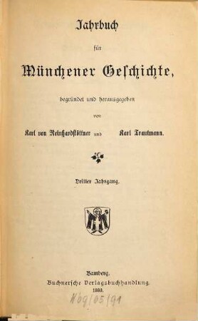 Jahrbuch für Münchener Geschichte, 3. 1889