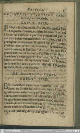 Caput XXXIII. De Bucolica Poesi
