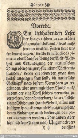 Vorrede. Dem liebhabenden Leser.