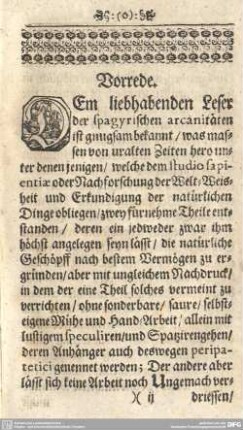 Vorrede. Dem liebhabenden Leser.