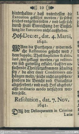 Resolution, dat. 7. Nov. 1641