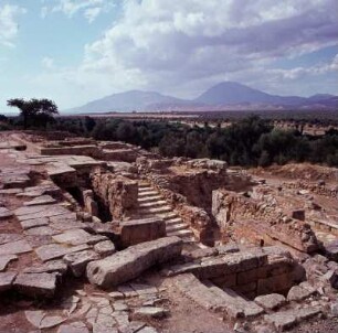 Agia Triada. Minoischer Palast : Kreta, Agia Triada. Minoischer Palast. Blick gegen das Meer